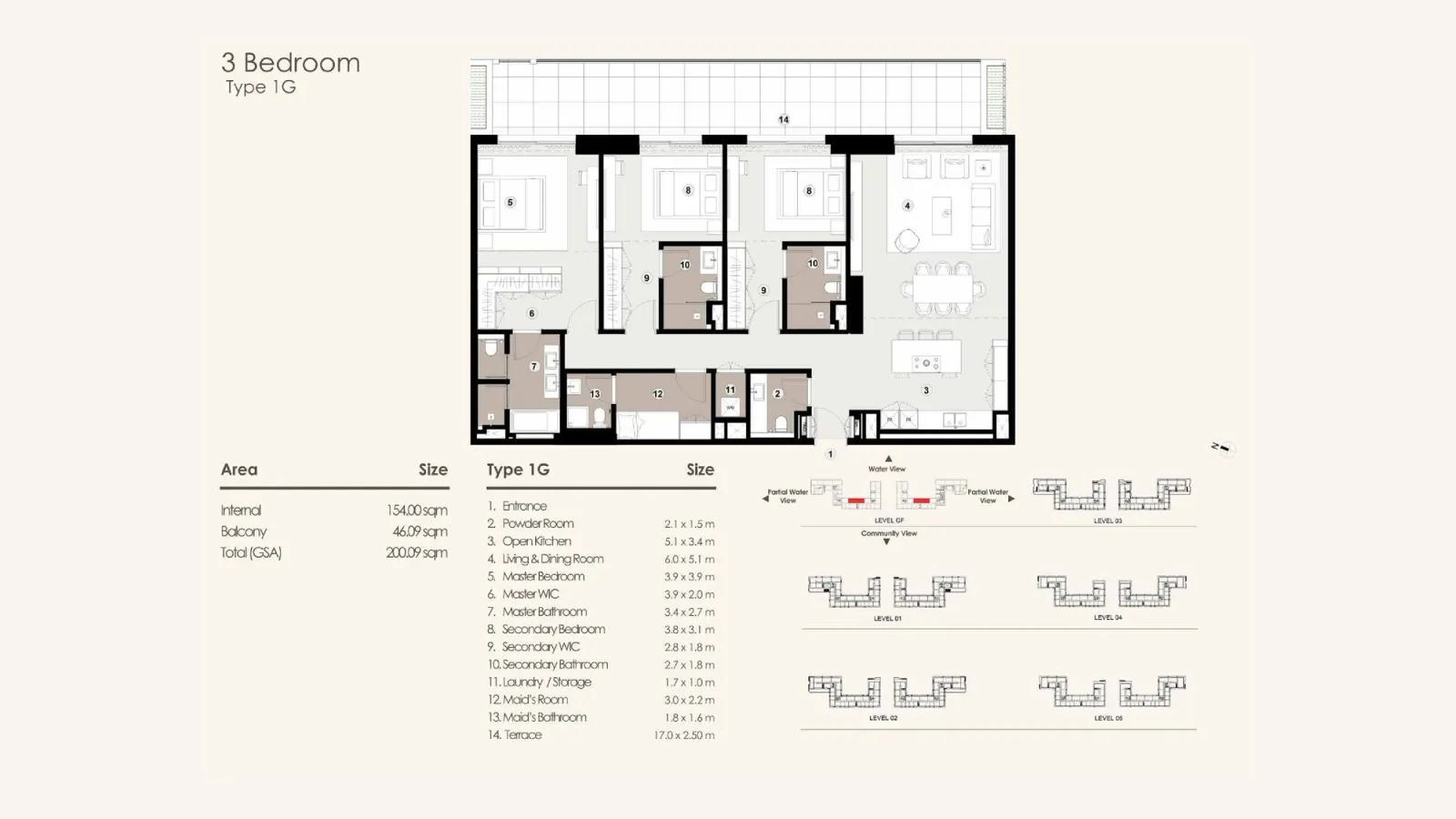 Floor plan for Type 2A