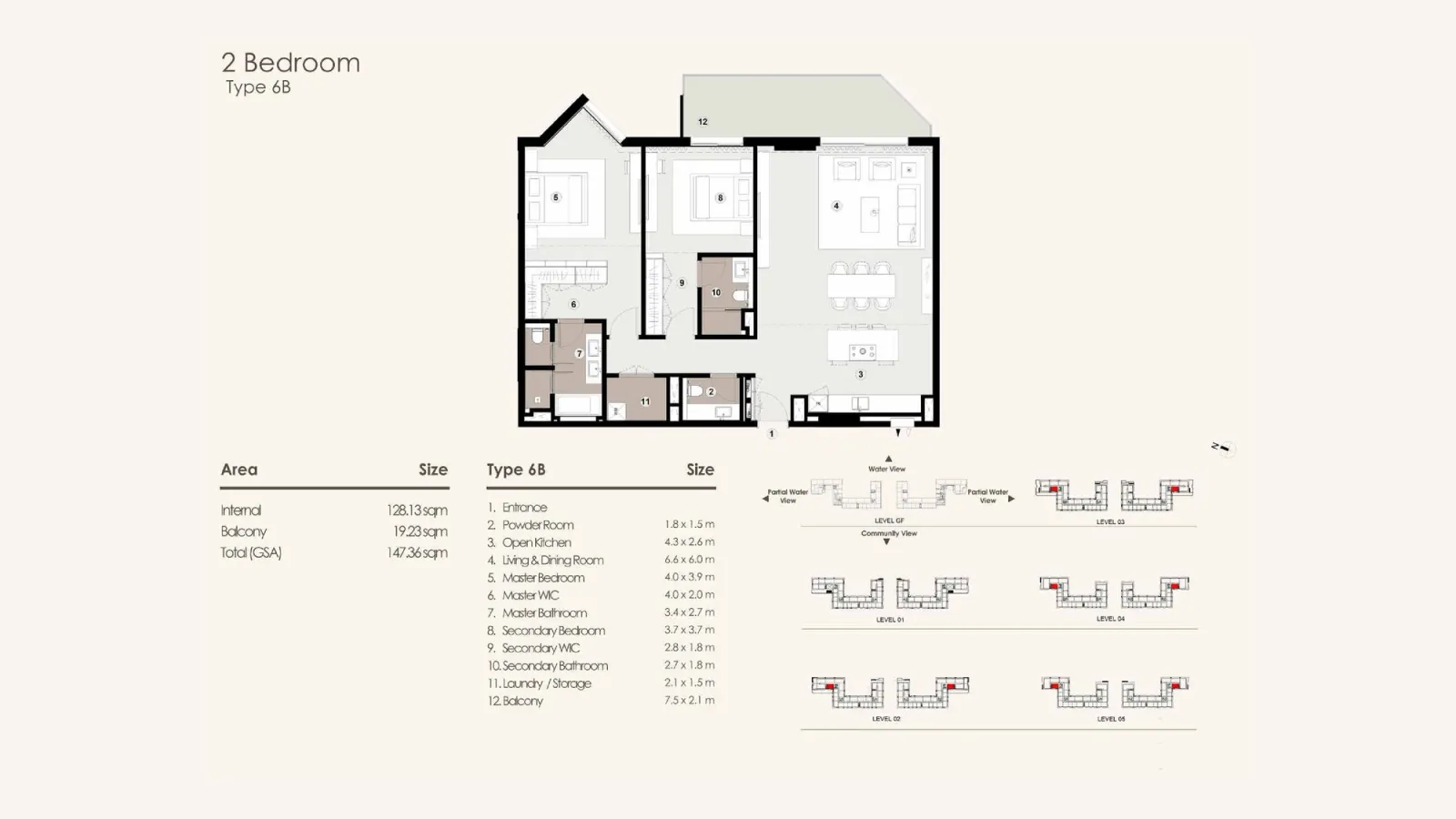 Floor plan for Type 6B