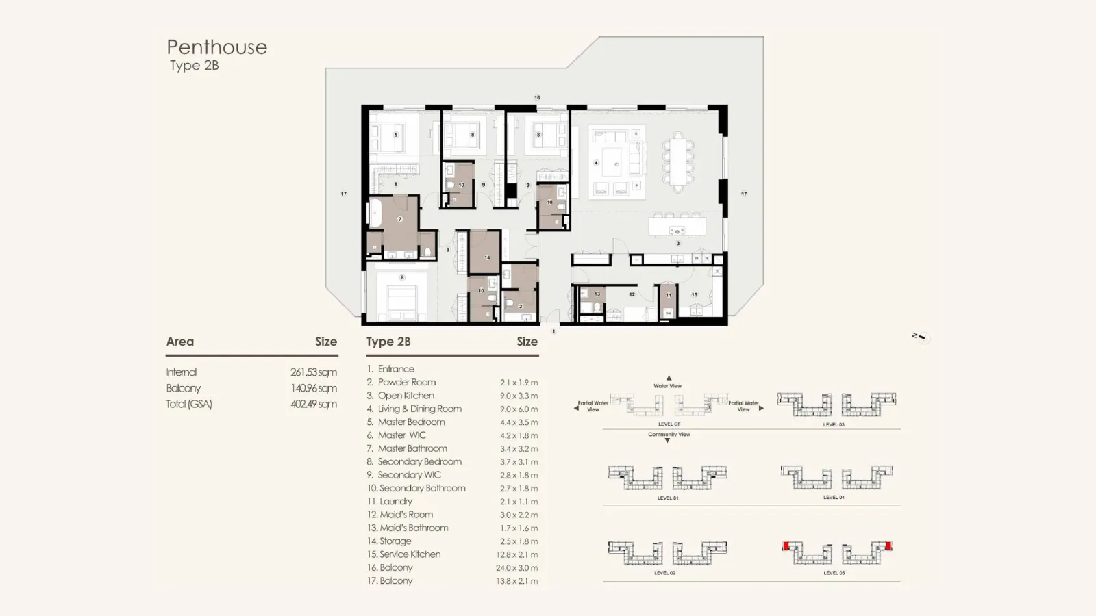 Floor plan for Type 2B