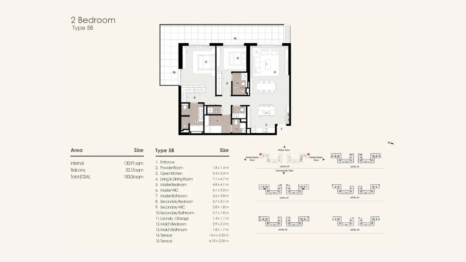 Floor plan for Type 5B