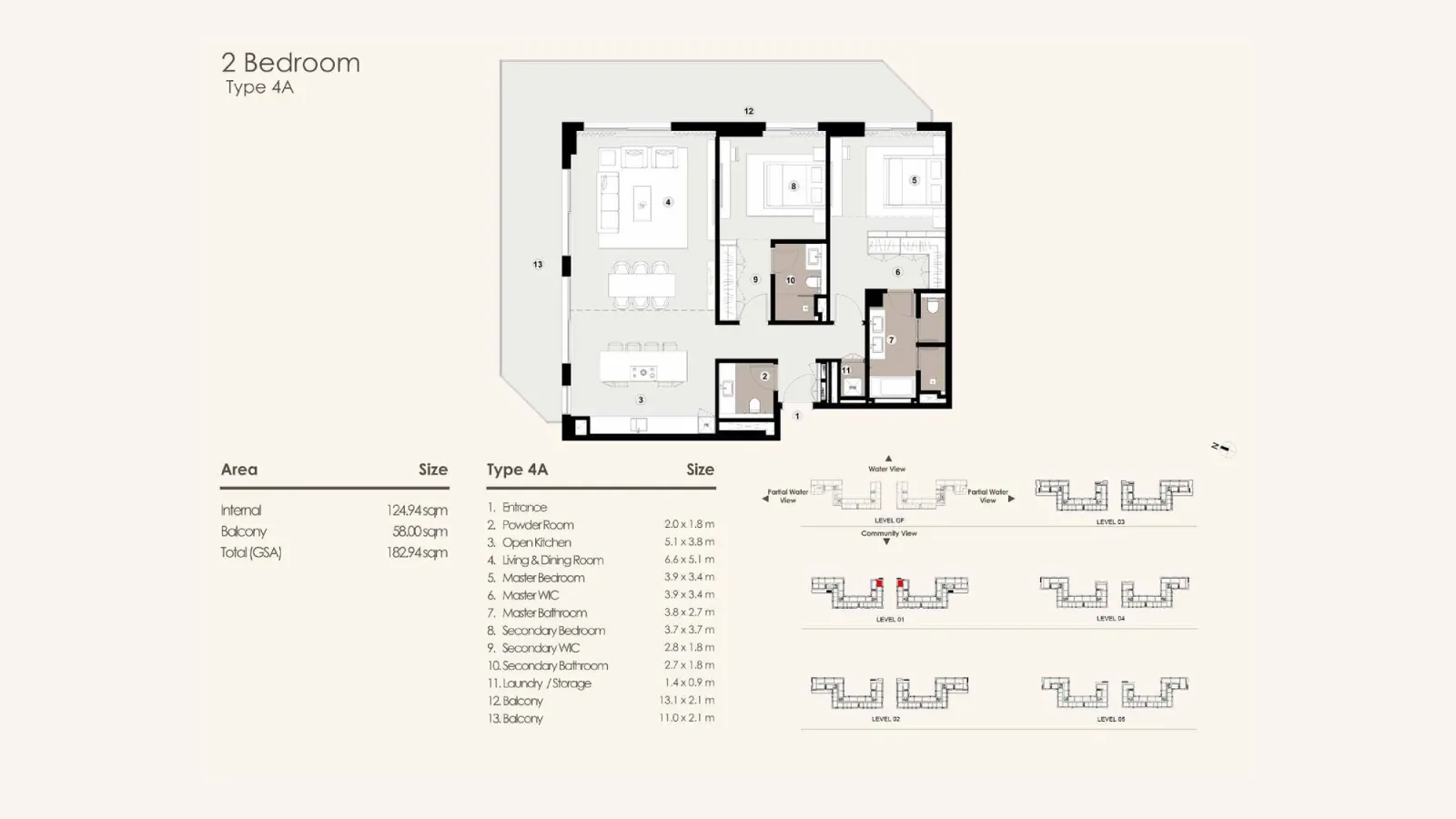 Floor plan for Type 4A