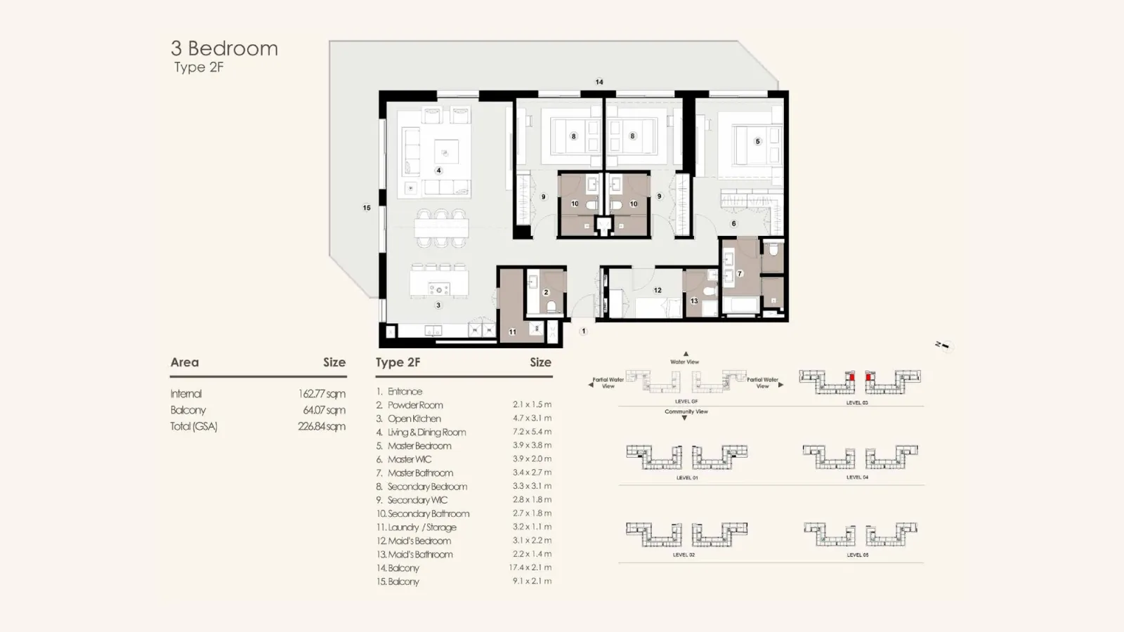 Floor plan for Type 2F