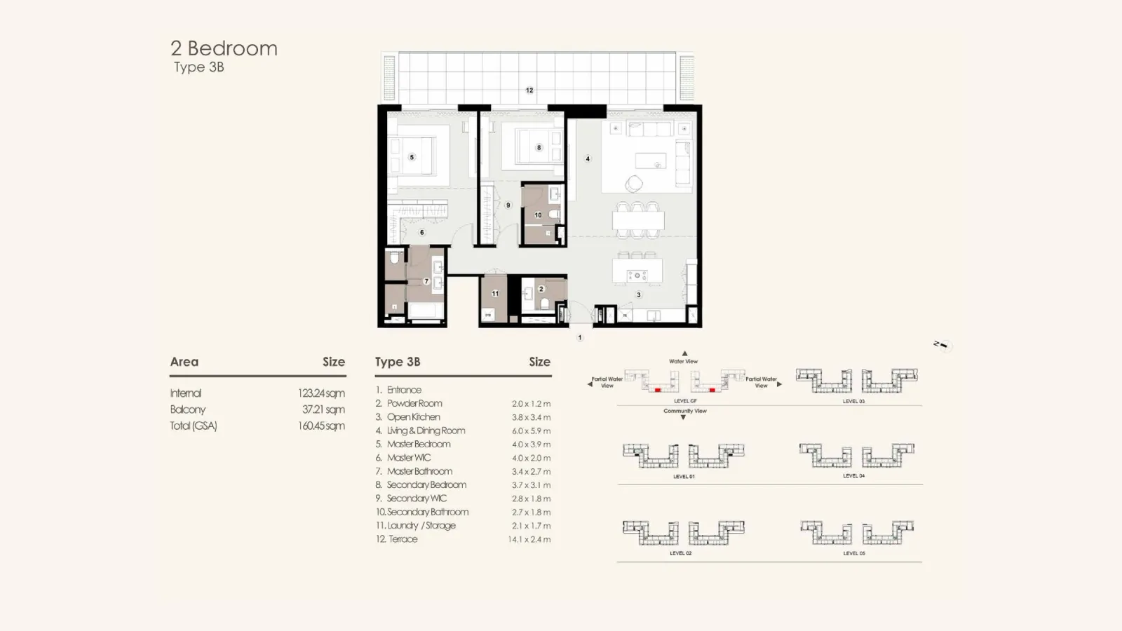 Floor plan for Type 3B