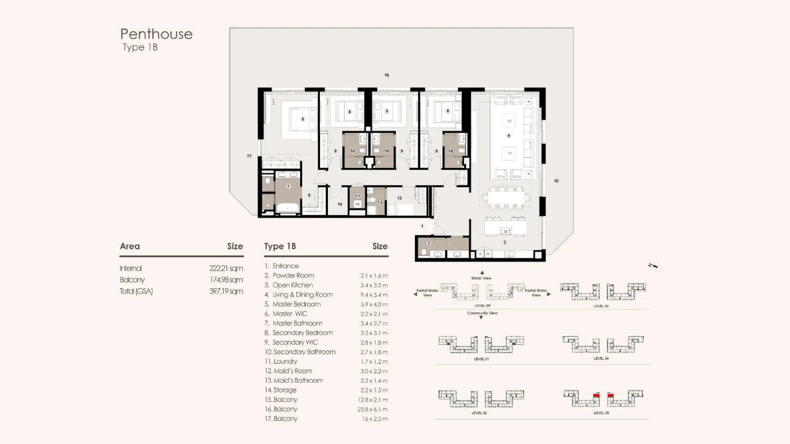 Floor plan for Type 1B