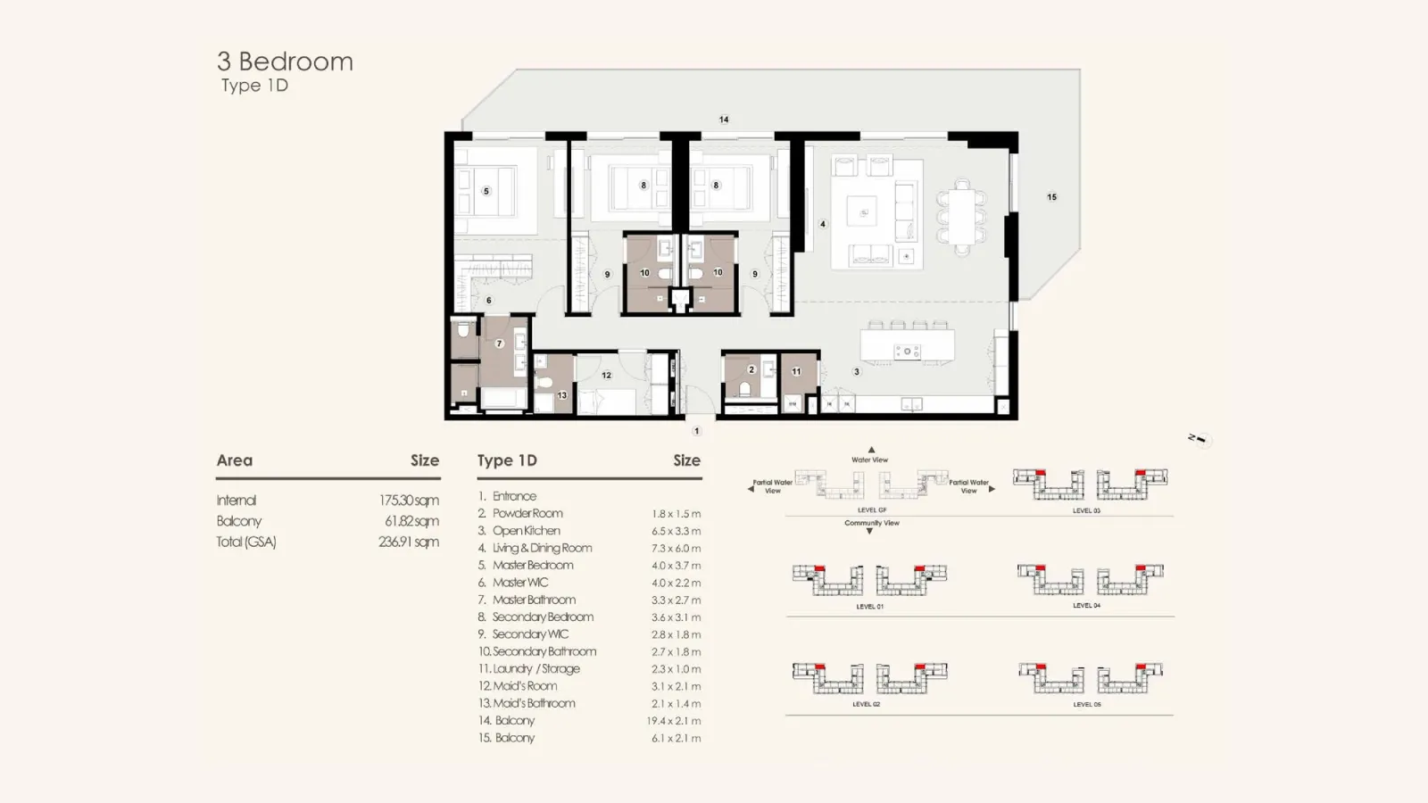 Floor plan for Type 1D