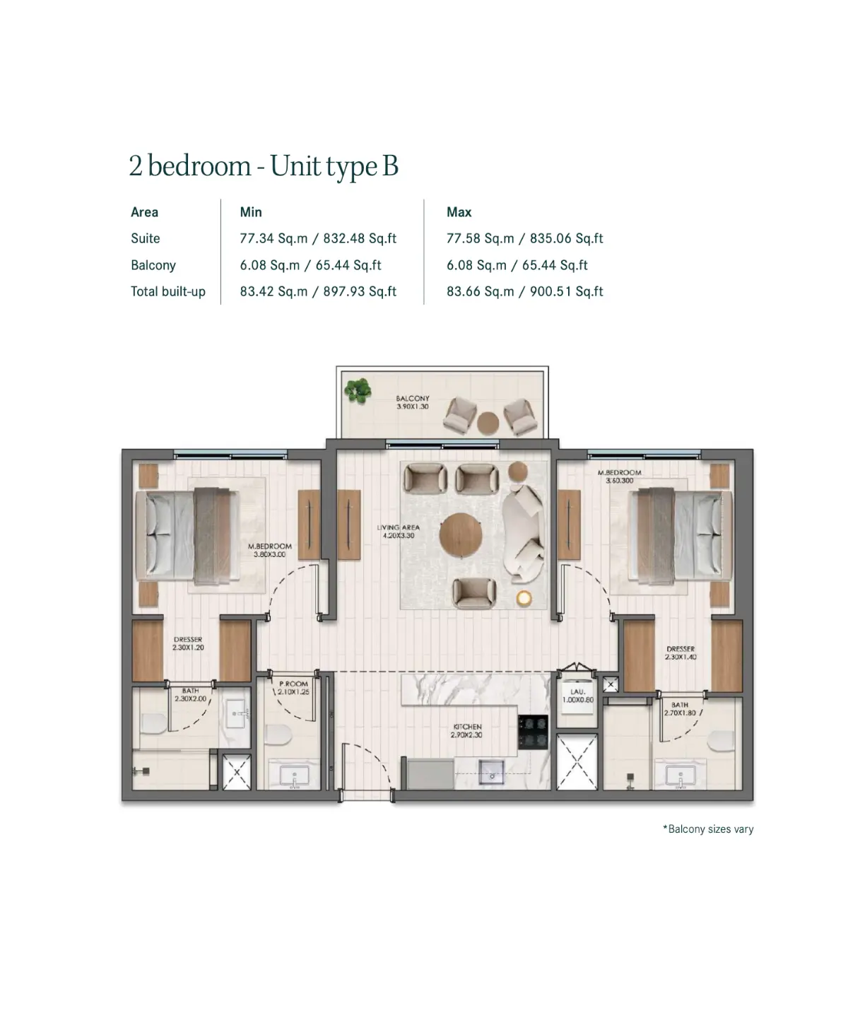 Floor plan for Type B