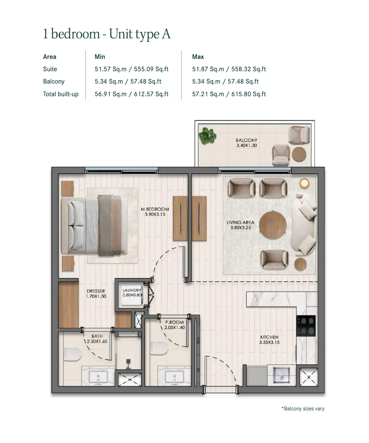 Floor plan for Type A
