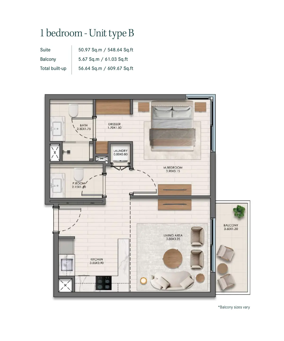 Floor plan for Type B