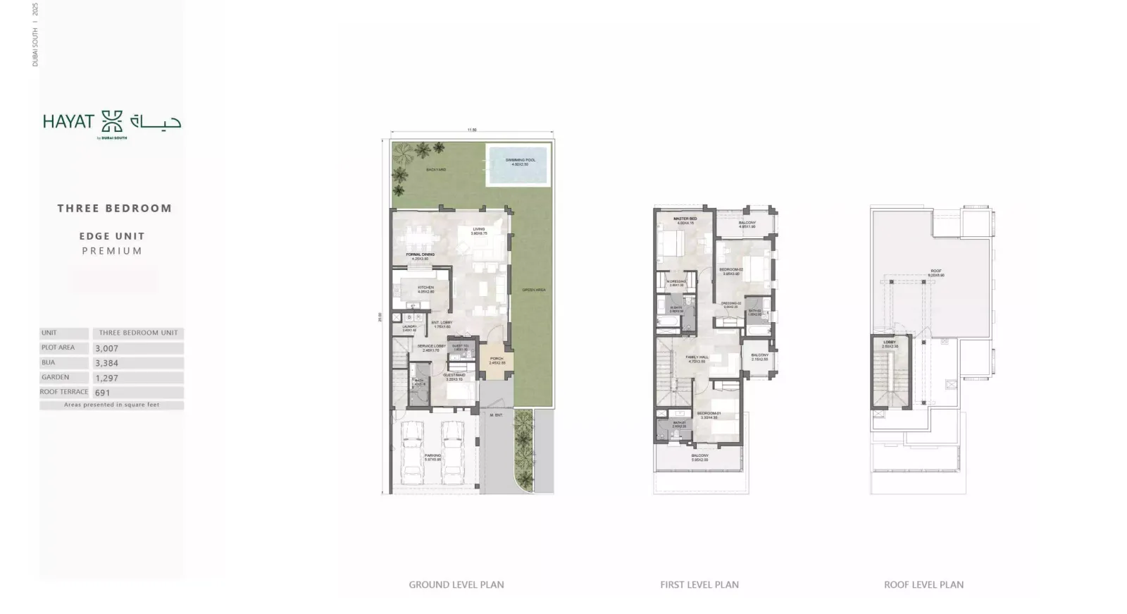 Floor plan for Type 3BR Edge