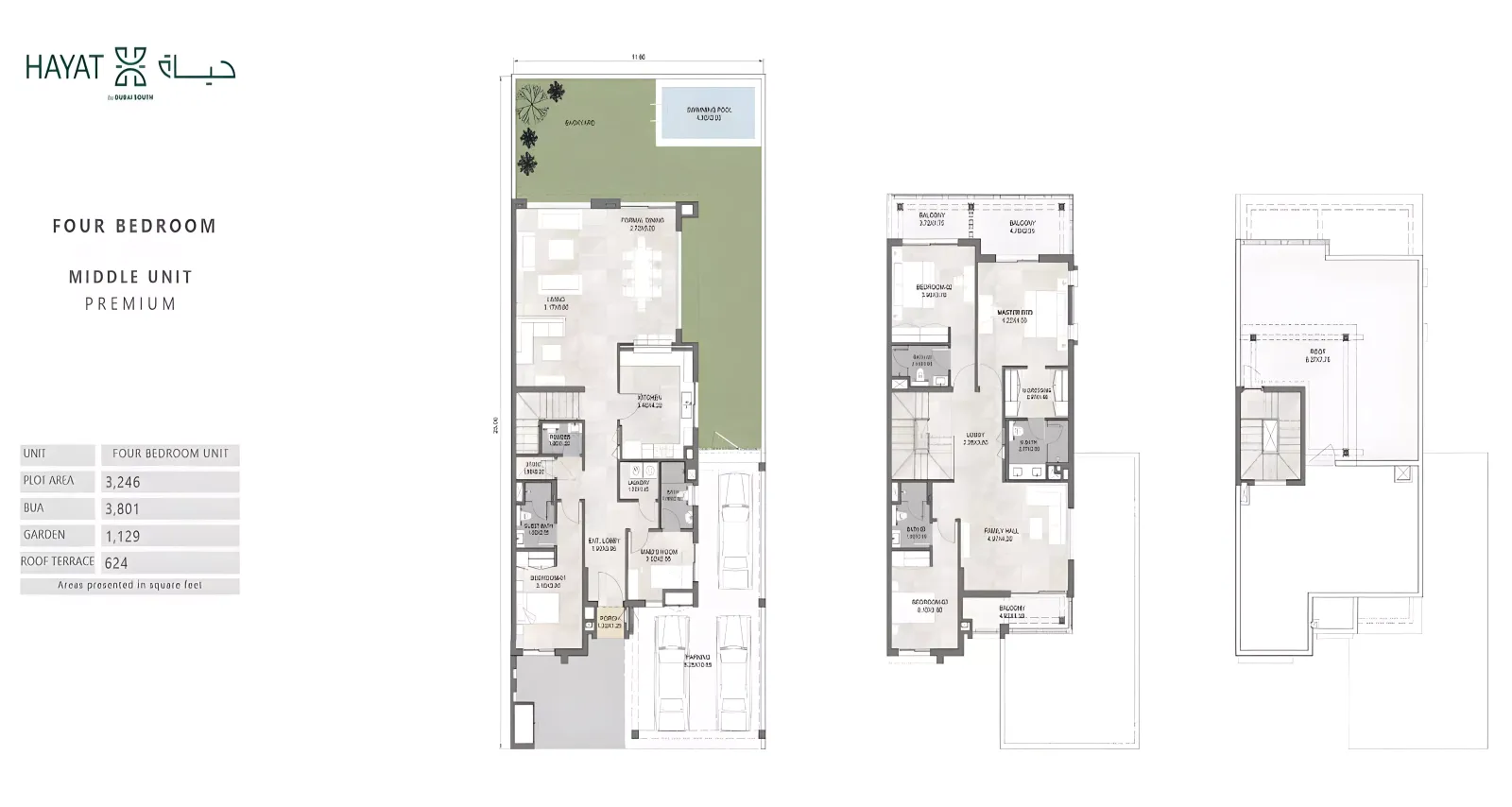 Floor plan for Type 4BR Middle