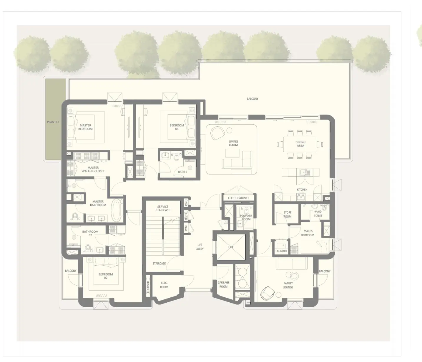 Floor plan for Type 1