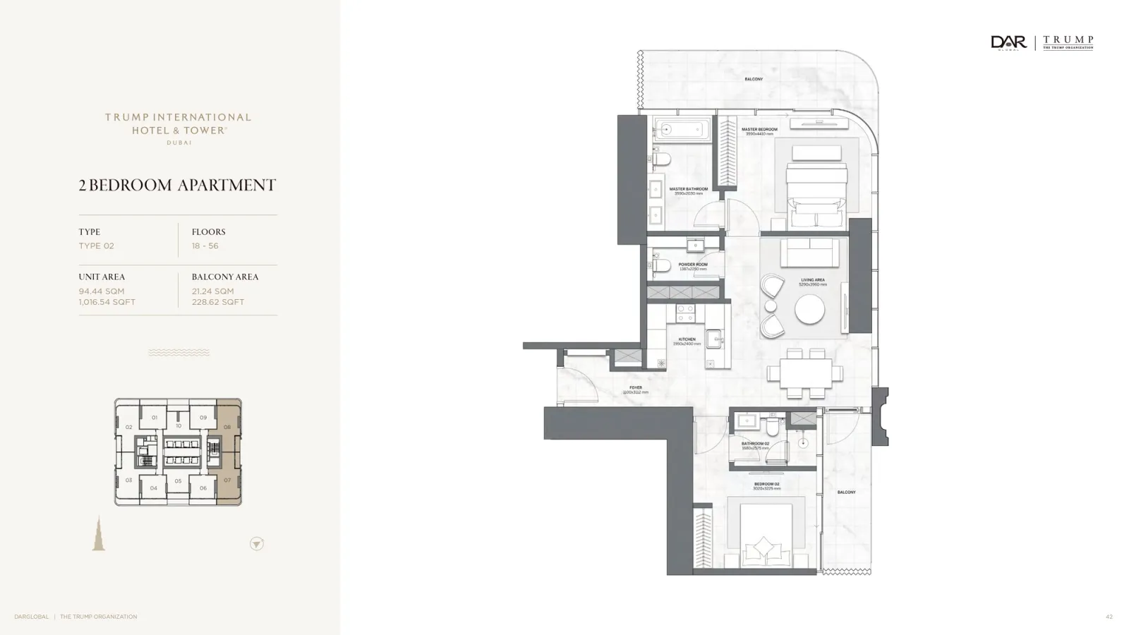 Floor plan for Type 02