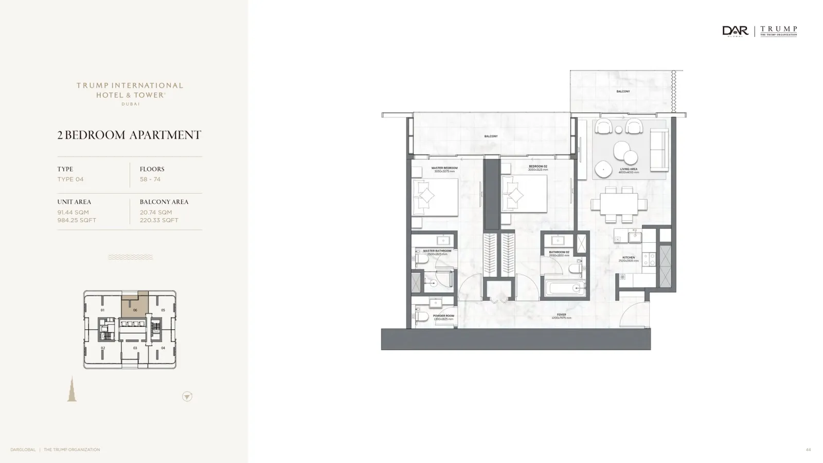 Floor plan for Type 04