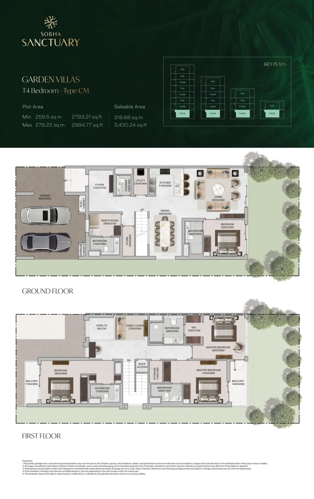 Floor plan for Type CM
