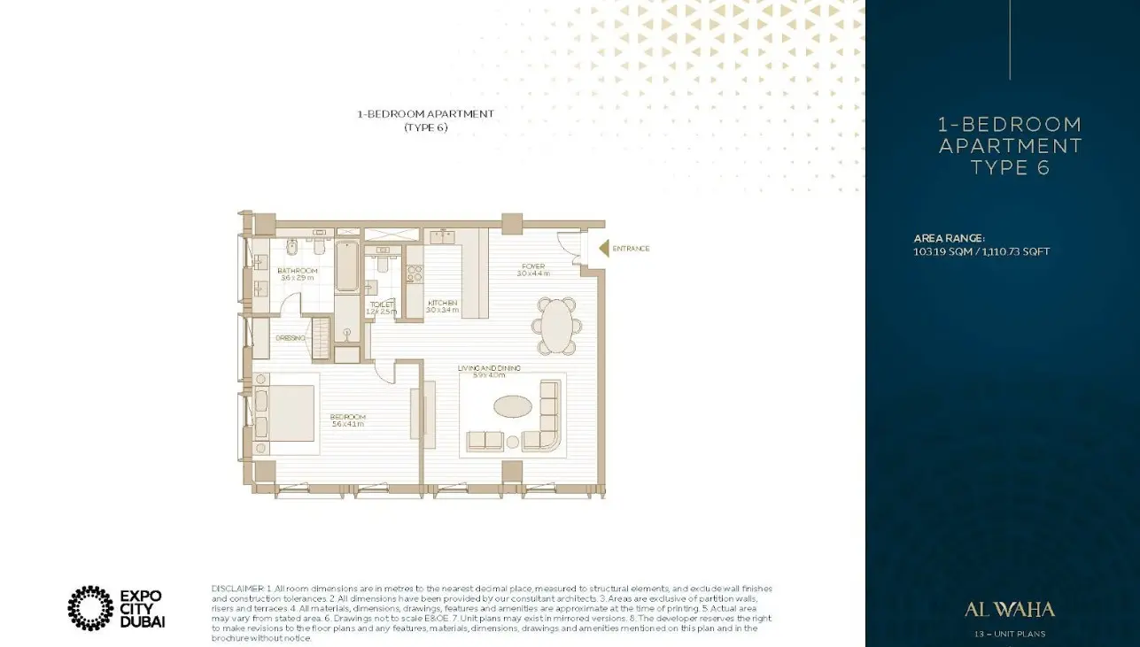 Floor plan for Type 6