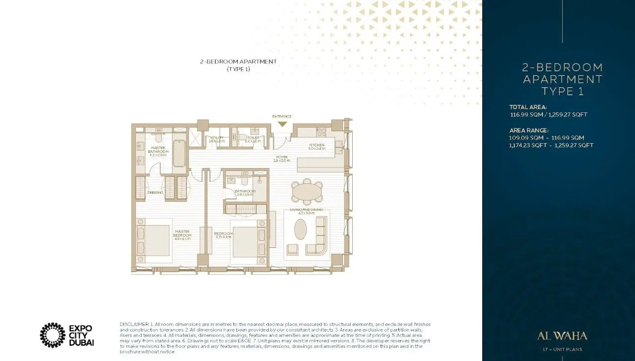 Floor plan for Type 1