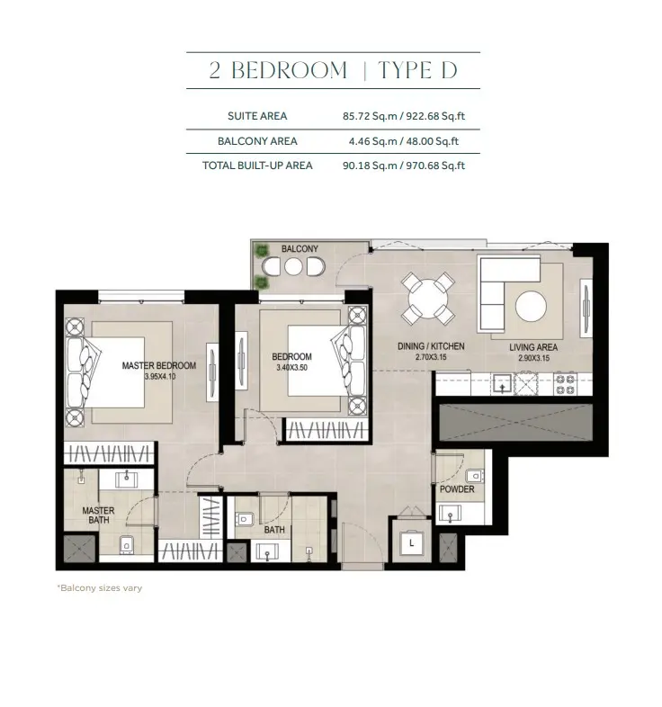 Floor plan for Type D