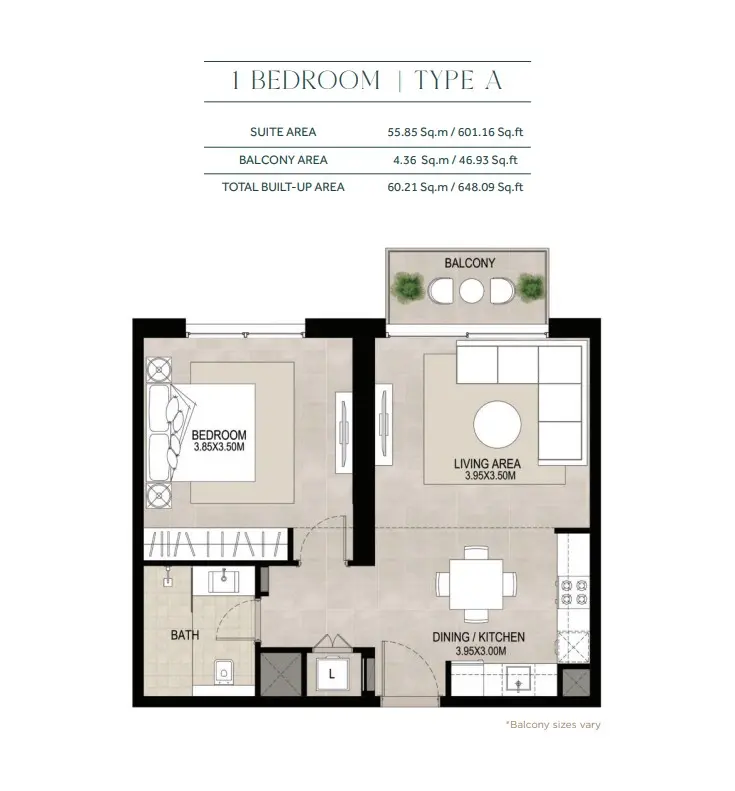 Floor plan for Type A