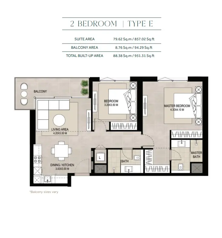 Floor plan for Type E