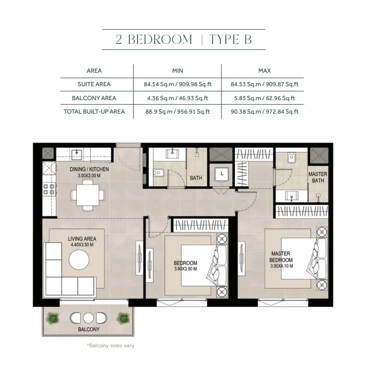 Floor plan for Type B