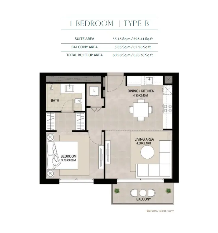 Floor plan for Type B
