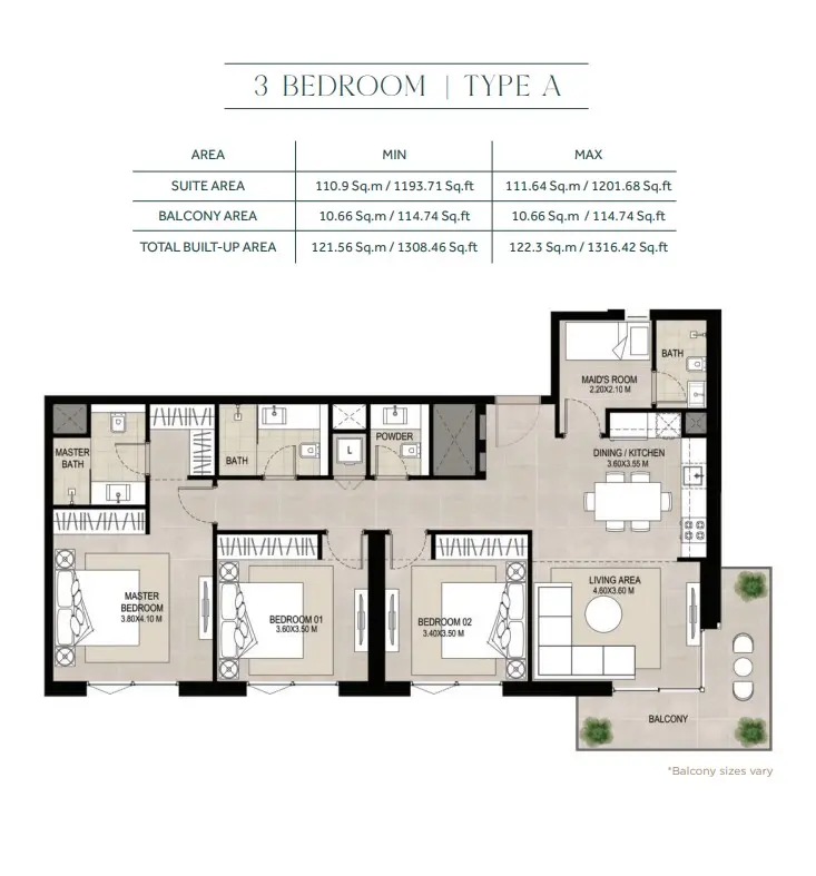 Floor plan for Type A