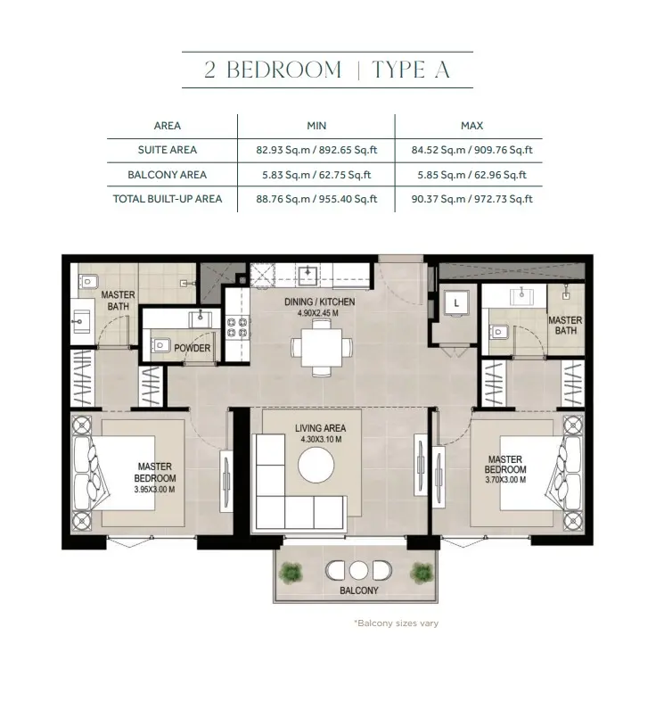 Floor plan for Type A