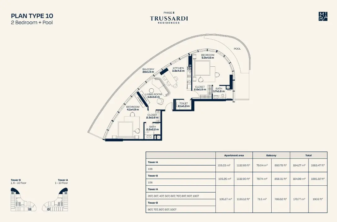 Floor plan for Type 10