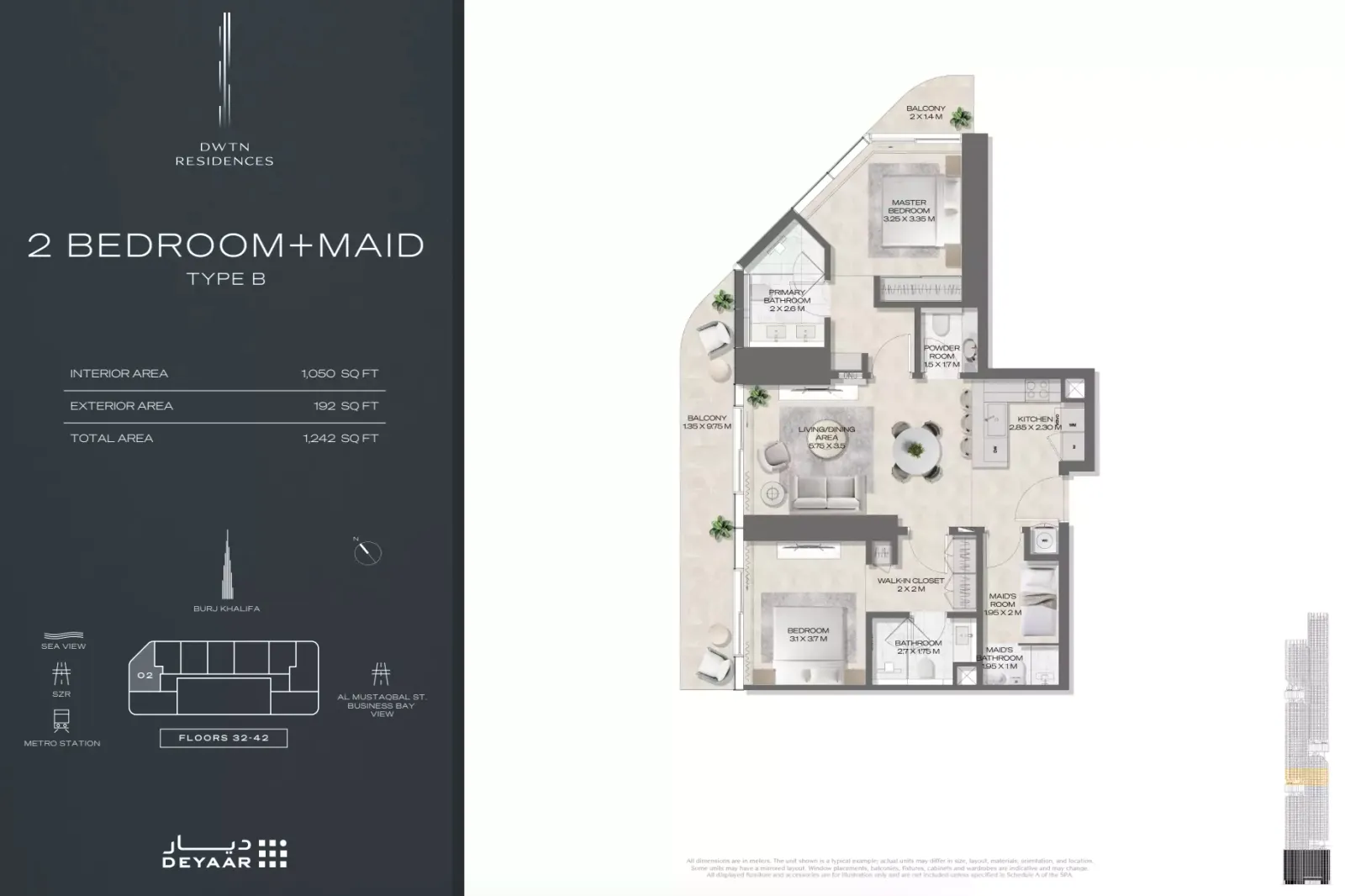 Floor plan for Type B+M