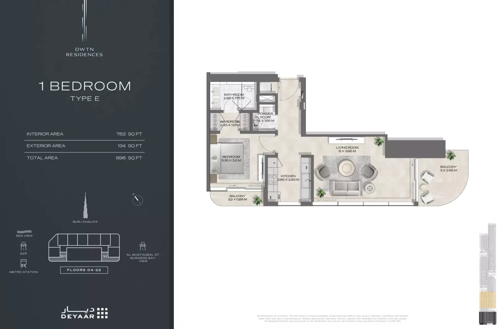Floor plan for Type E