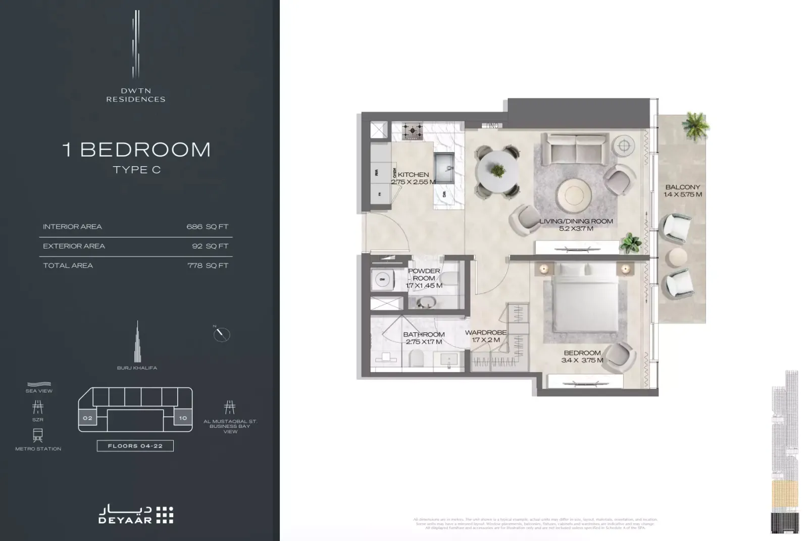 Floor plan for Type C