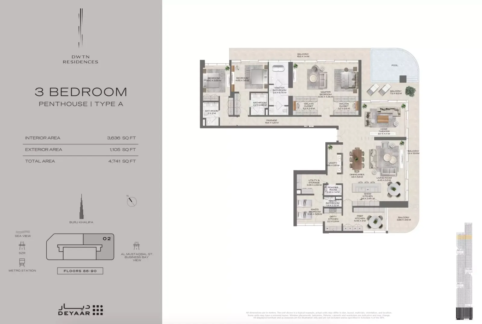 Floor plan for Type A