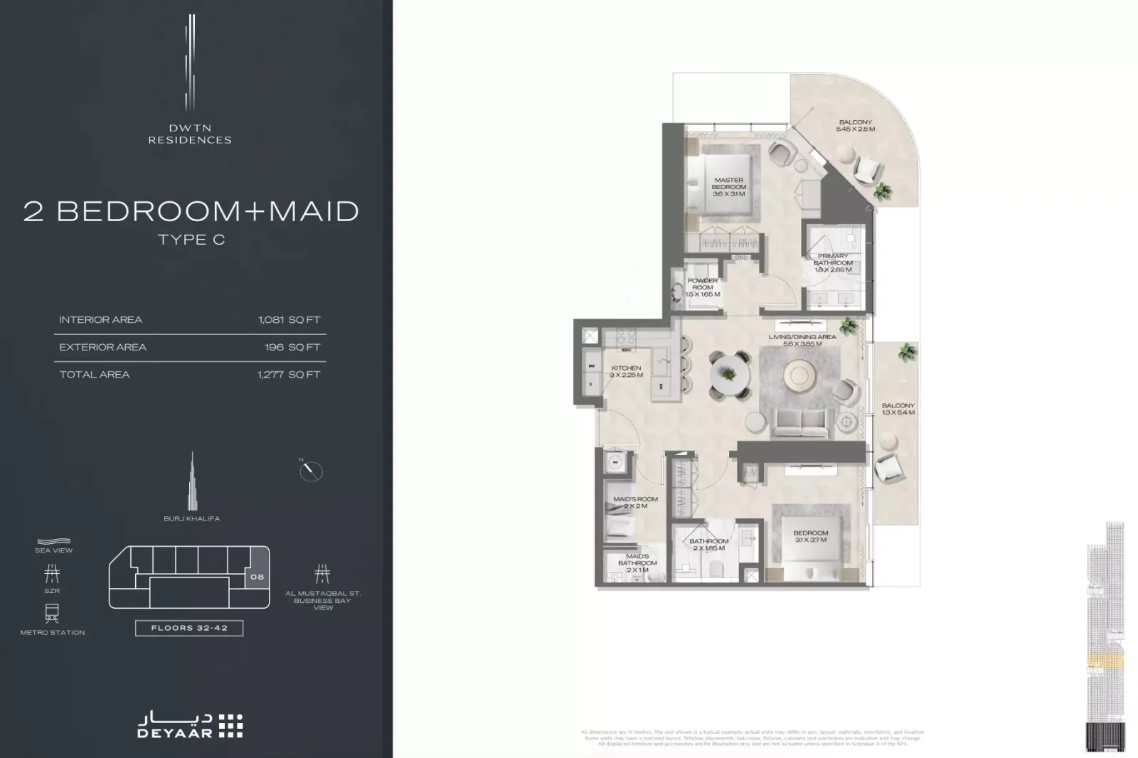 Floor plan for Type C+M