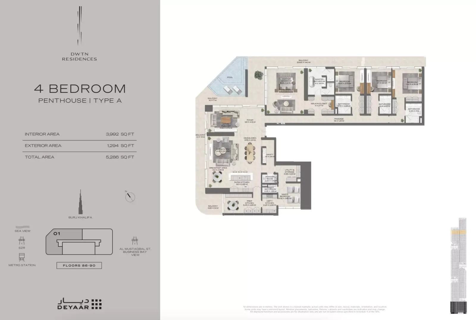 Floor plan for Type A