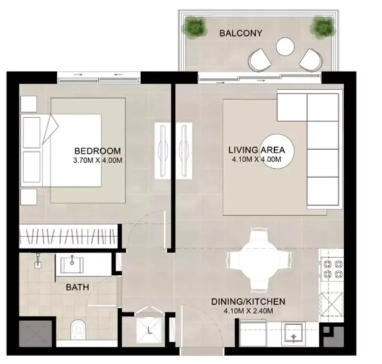 Floor plan for Type A