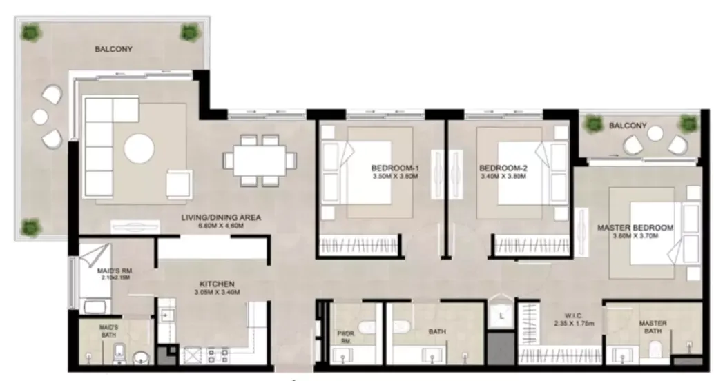 Floor plan for Type A