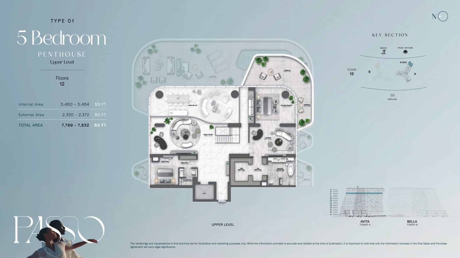 Passo by Beyond Penthouse 5 Bedroom Upper Level