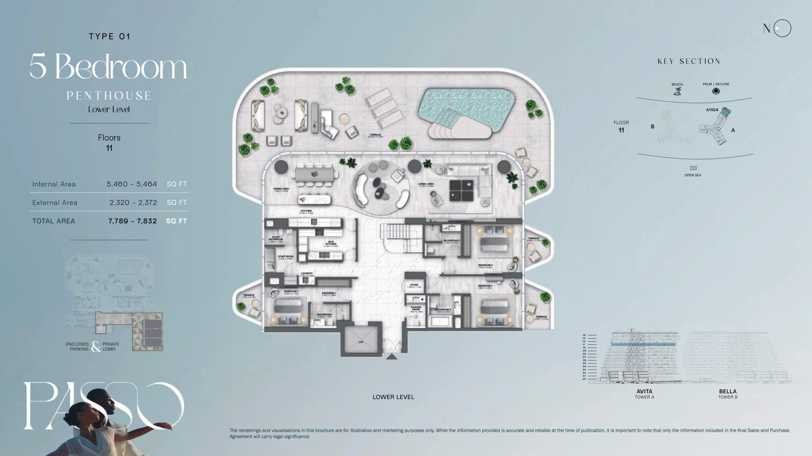 Passo by Beyond Penthouse 5 Bedroom Lower Level