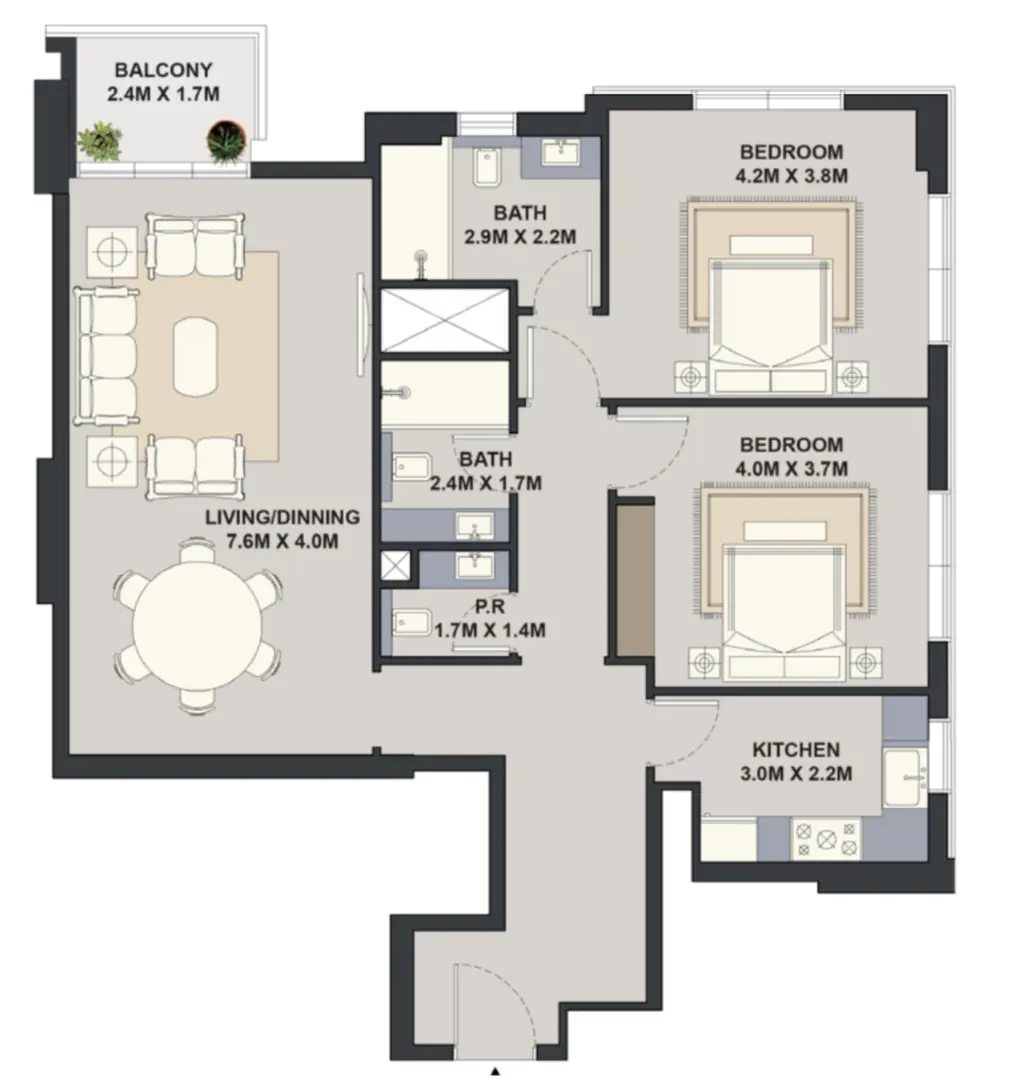 Floor plan for Type 3