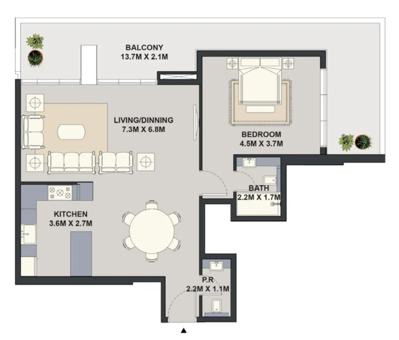 Floor plan for Type 1