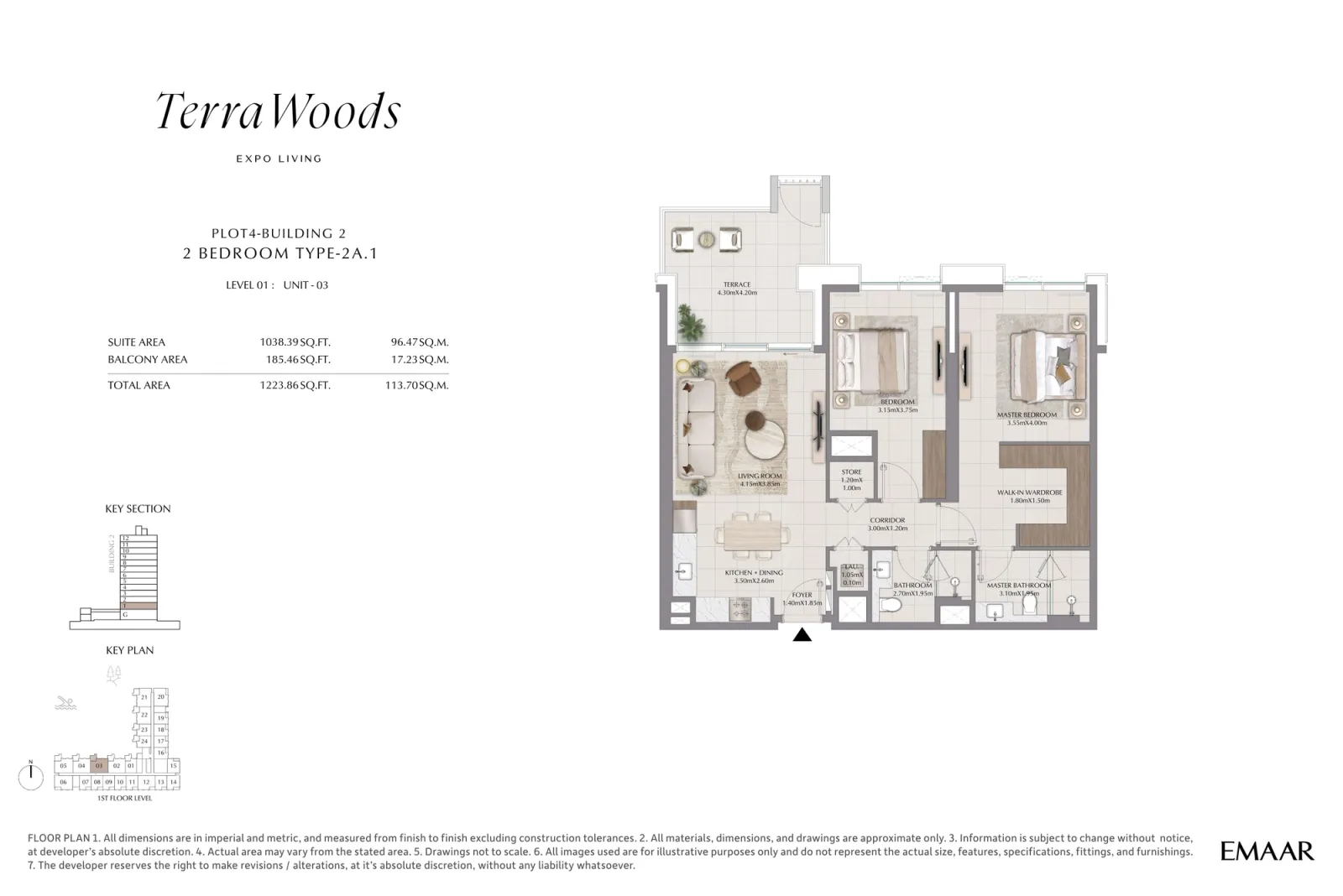 Floor plan for Type 2A1