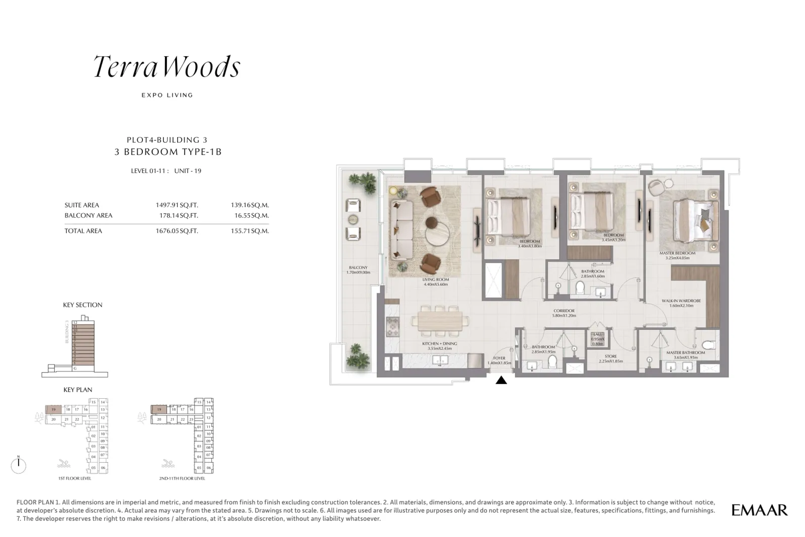 Floor plan for Type 1B