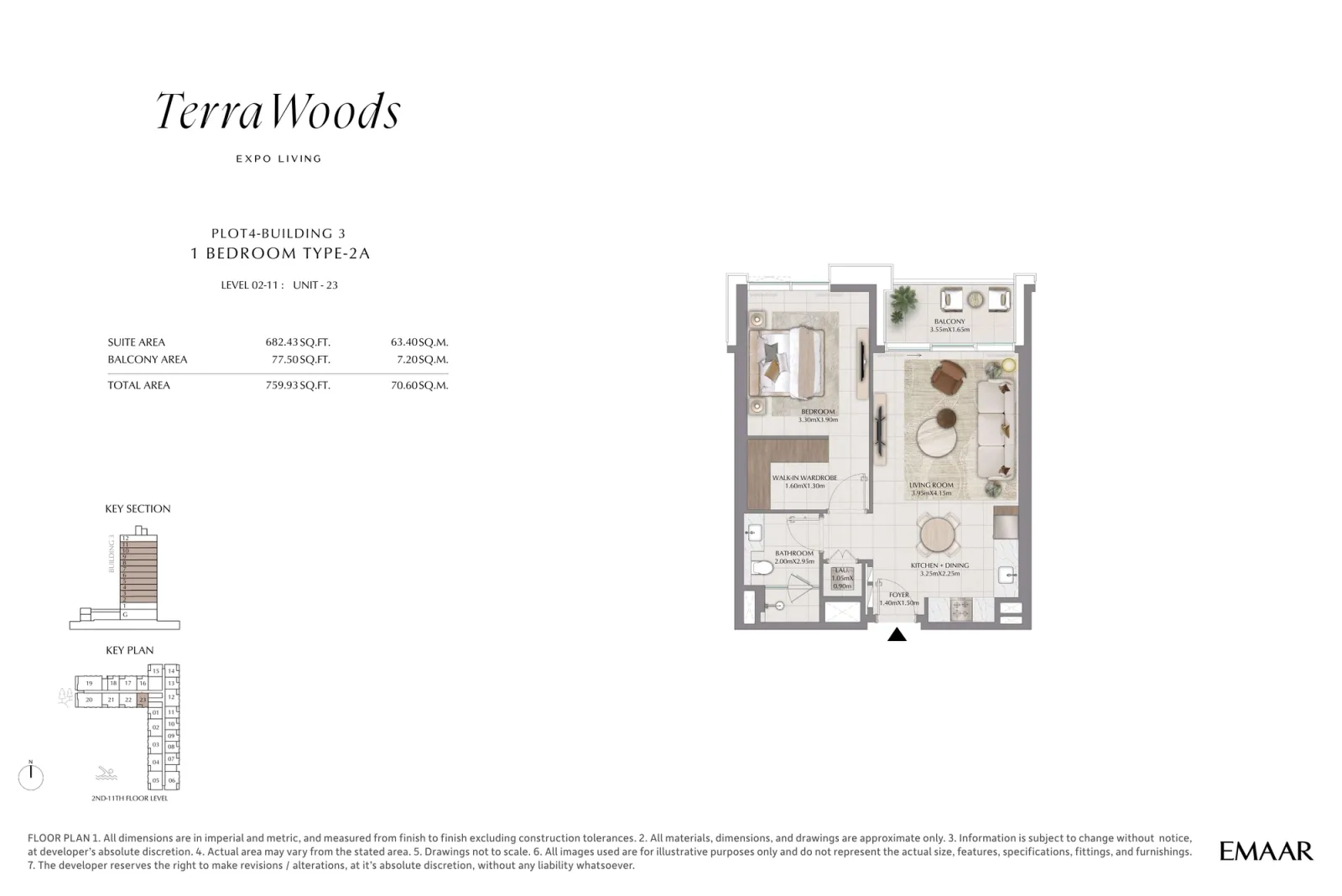 Floor plan for Type 2A