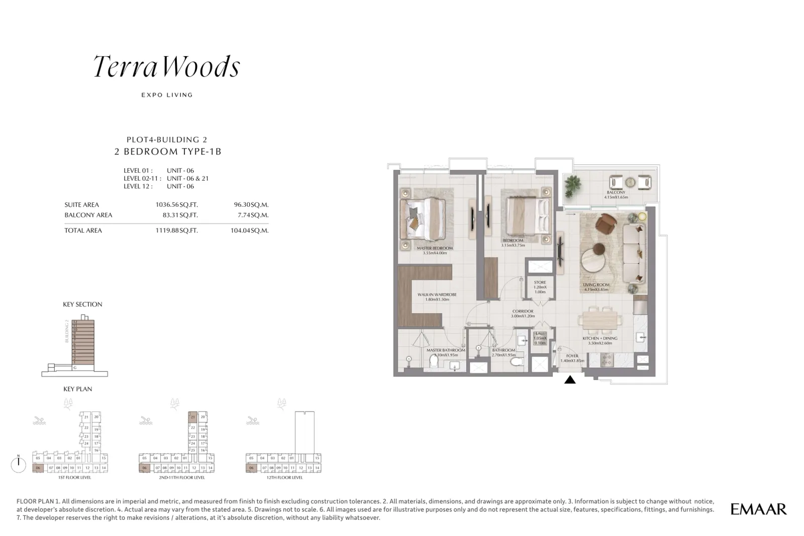 Floor plan for Type 1B