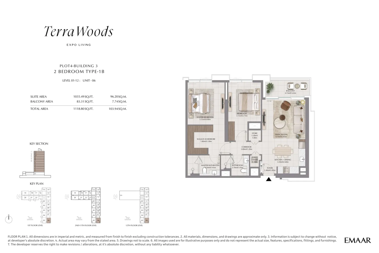 Floor plan for Type 1B