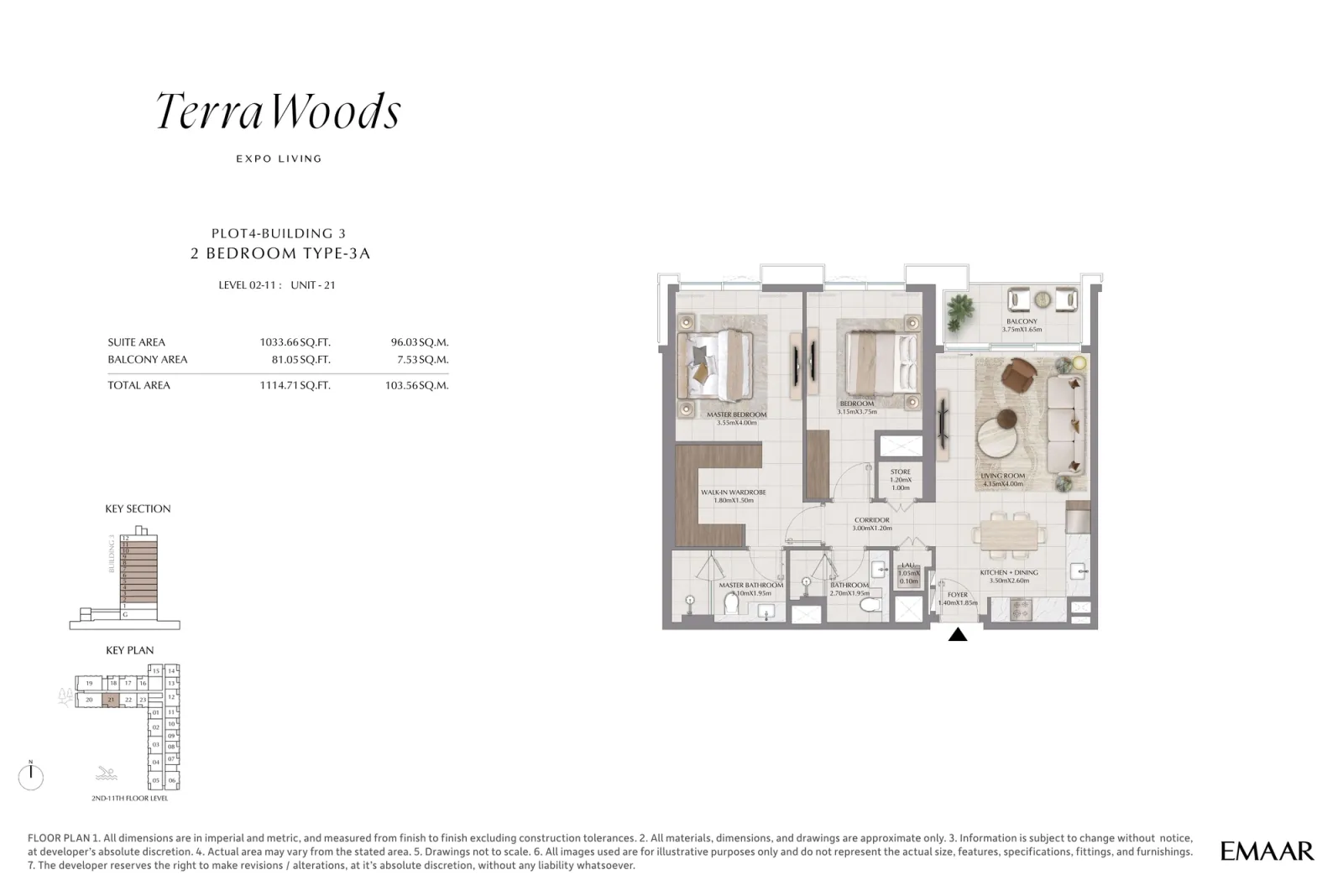 Floor plan for Type 3A