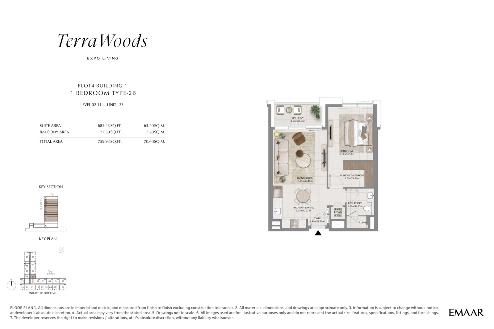 Floor plan for Type 2B