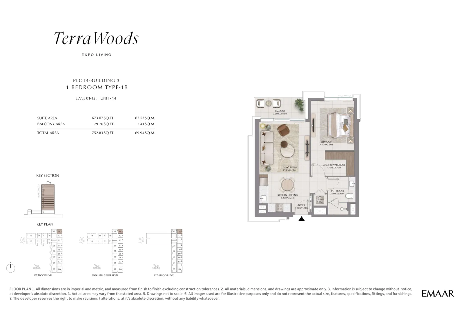 Floor plan for Type 1B