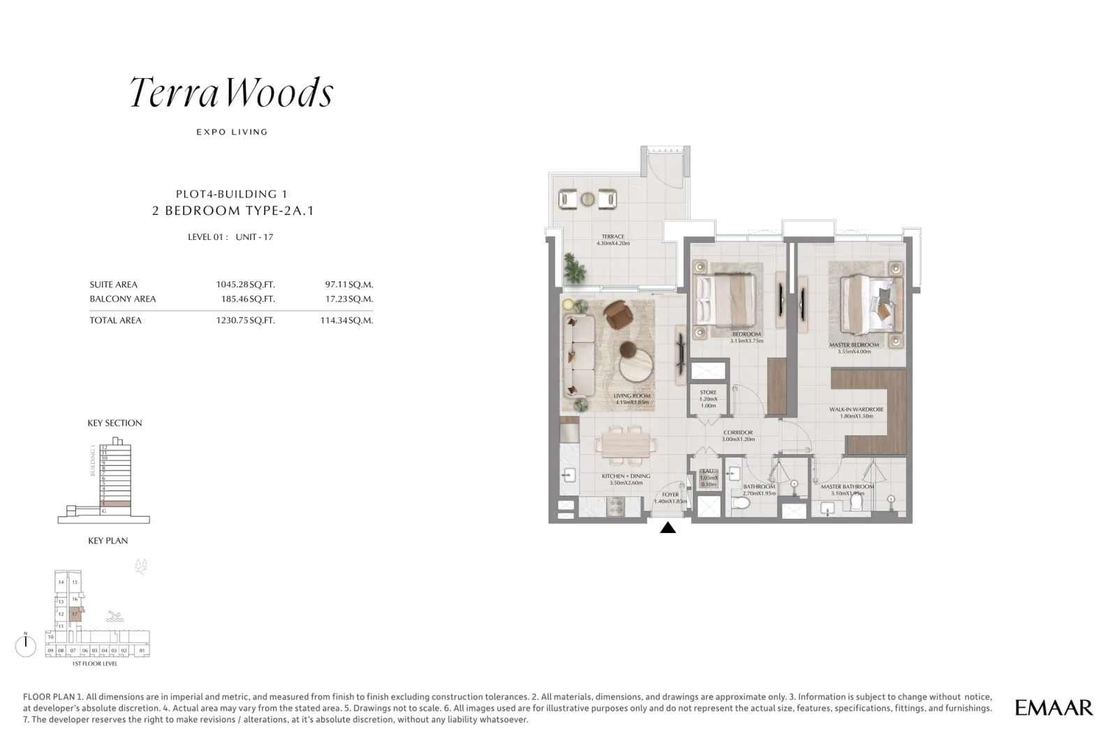 Floor plan for Type 2A1