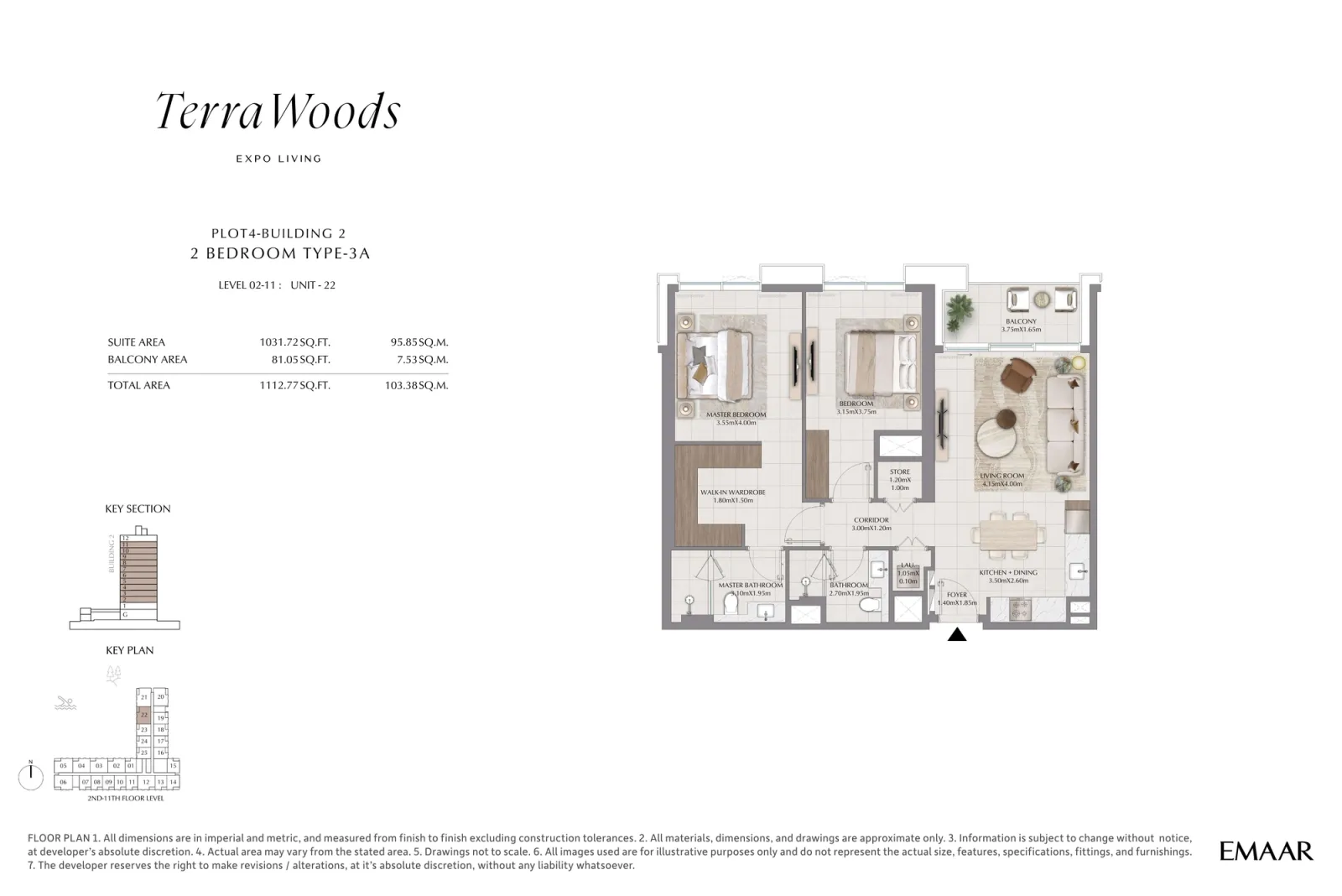 Floor plan for Type 3A